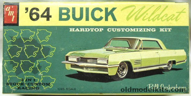 AMT 1/25 1964 Buick Wildcat 2 Door Hardtop 3 In 1 - Stock / Custom / Racing, 6524-150 plastic model kit
